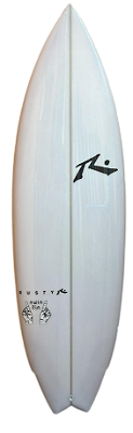 Prancha De Surf Rusty Modelo TWIN FIN 5’8" -  30,9 L PU - FCS2 Nova
