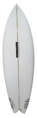 Prancha De Surf HS model HK TWIN 5'10" 34,16 L PU - Futures fins Semi Nova