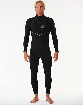 Long John Rip Curl E-Bomb E7 3/2mm Chest zíper cor Black