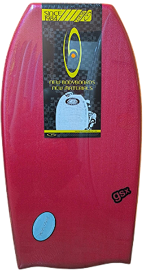 Prancha de Bodyboard Genesis Modelo GSX  38" - Vermelho/Azul claro - Bat Tail