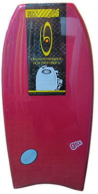 Prancha de Bodyboard Genesis Modelo GSX  41" - Vermelho/Azul - Crescent Tail