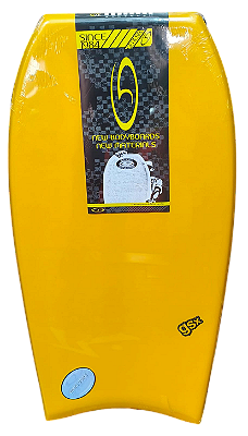 Prancha de Bodyboard Genesis Modelo GSX 43" - Amarelo/Branco - Crescent Tail