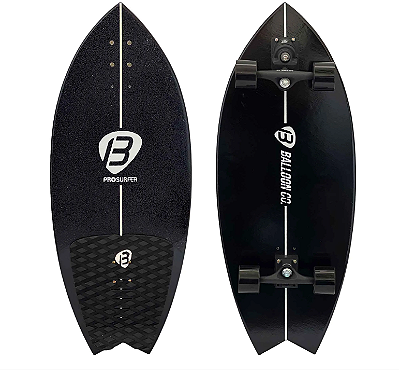 Skate Simulador de Surf PRO SURFER - Black - Truck ULTRA LIGHT - Baloon