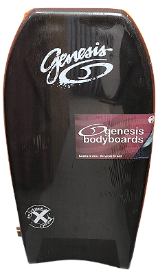 Bodyboard Genesis | Modelo Extreme | Preto-Amarelo | Crescent Tail - TAM 39''
