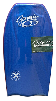 Bodyboard Genesis | Modelo Extreme | Azul-Laranja | Bat Tail - TAM 40''