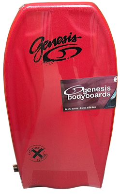 Bodyboard Genesis | Modelo Extreme | Vermelha-Azul | Crescent Tail - TAM 40''