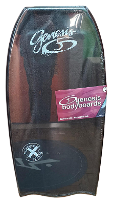Bodyboard Genesis | Modelo Extreme | Preta-laranja | Bat Tail - TAM 41''
