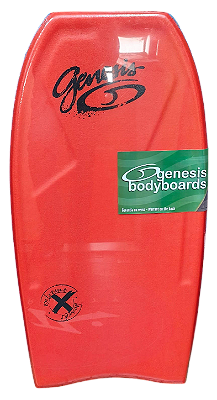 Bodyboard Genesis | Modelo Extreme | Laranja-Azul Crescent Tail - TAM 40''