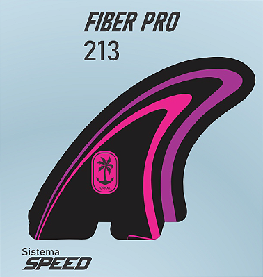 Quilhas Croa Fiber Pro FCS 2 cor ( Preto-Lilas ) - LARGE