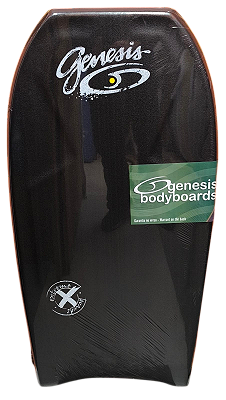 Bodyboard Genesis | Modelo Extreme | Preto-Amarelo | Crescent Tail - TAM 42''