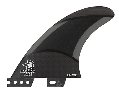 Jogo de Quilhas FCS II Banana Wax Tri - Glass Flex - LARGE - Cinza e Preta