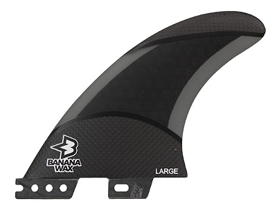 Jogo de Quilhas FCS II Banana Wax Tri - Glass Flex - LARGE - Cinza e Preta