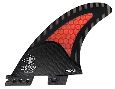 Jogo de Quilhas FCS II Banana Wax Tri - Glass Flex - MEDIUM - Laranja