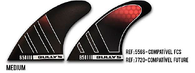 Quilha Bully´s FCS2 Media - B5 2026 - Modelo Performance (Thruster)