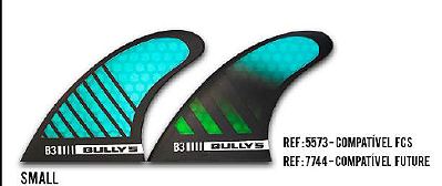 Quilha Bully´s FCS2 SMALL - B3 2026 - Modelo Performance (Thruster)
