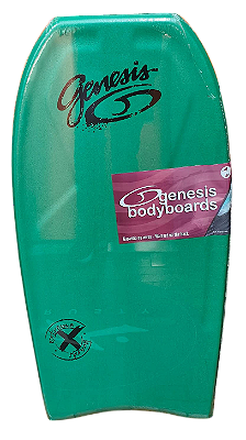 Bodyboard Genesis | Modelo Extreme | Verde /Laranja - Crescent tail - TAM 38''