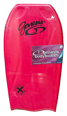 Bodyboard Genesis | Modelo Extreme | Vermelho/Branco | Bat Tail - TAM 39''
