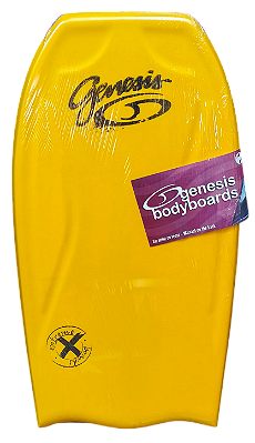Bodyboard Genesis | Modelo Extreme | Amarelo-Lilas | Bat Tail - TAM 40''