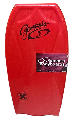 Bodyboard Genesis | Modelo Extreme | Vermelho-Amarelo - Bat Tail - TAM 41''