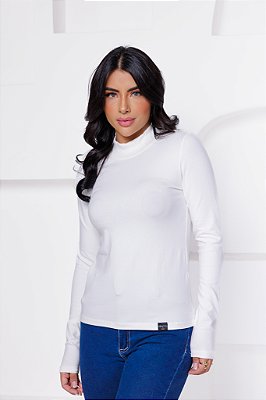 Manga Longa Gola Alta offwhite