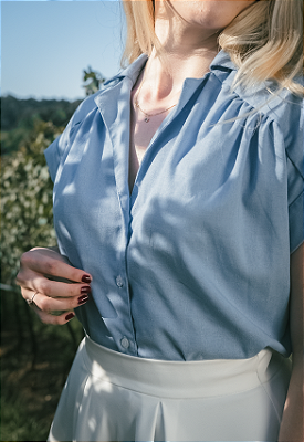 Camisa Audrey Azul Celeste