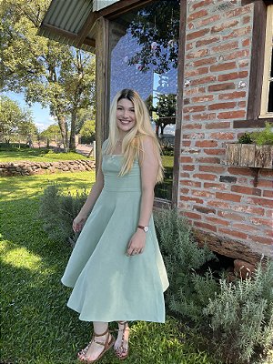 Vestido Celine Verde Chá