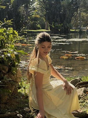 Vestido Alvorada Amarelo Manteiga
