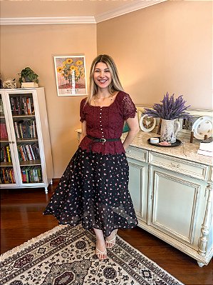 Blusa Beatriz Cherry