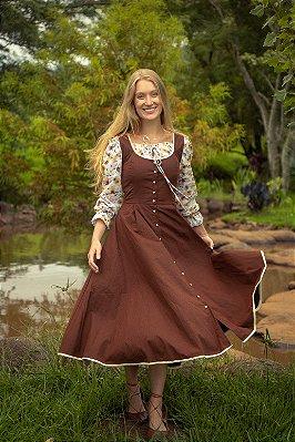 Vestido Refúgio Marrom Café