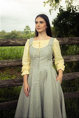 Vestido Refúgio Vichy Jeans