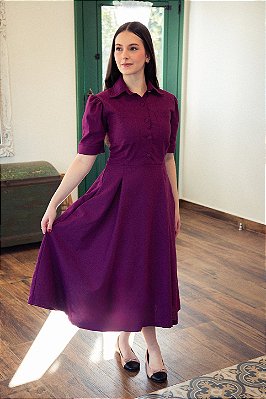Vestido Golden Age Ameixa
