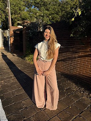 Calça Pantalona Rosé