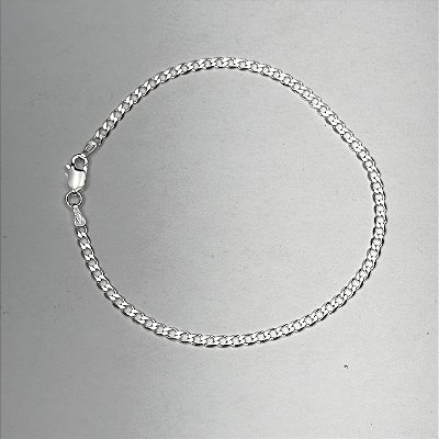 Pulseira grumet 21cm x 3mm - prata 925