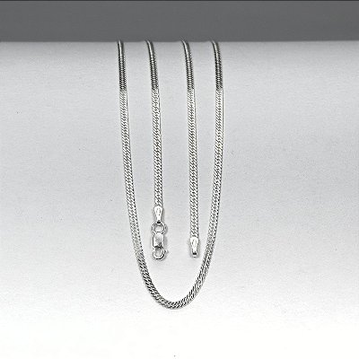 Corrente elo duplo 70cm x 2mm - prata 925