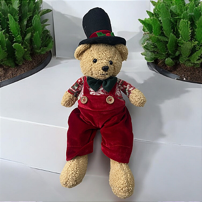 Urso Decorativo com Cartola 44cm