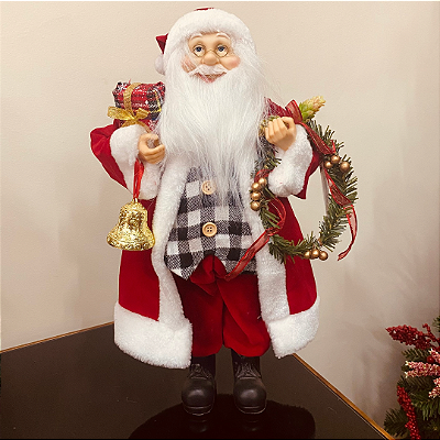 Papai Noel c/ Guirlanda 45cm