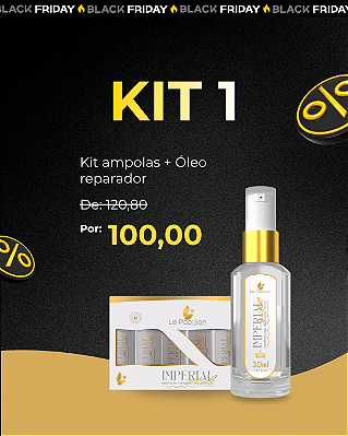 Kit 1 Ampola Imperial E Oléo Reparador Imperial
