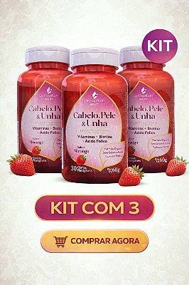 KIT GOMAS BEAUTY CABELO, PELE & UNHA