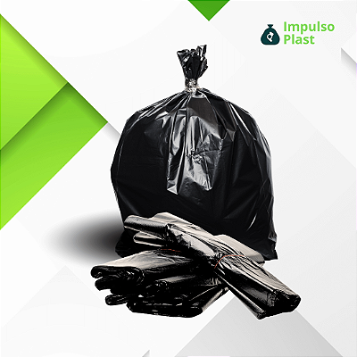 Saco Para Lixo 240L - 115cm X 150cm - Preto - COMUM - Suportando 30Kg