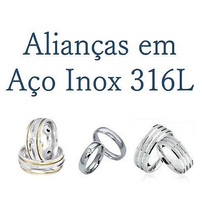 Alianças em Aço Inox