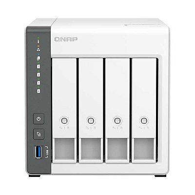 TS-433 Qnap - Storage NAS 4 baias SATA, ideal para nuvem pessoal