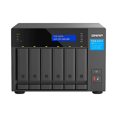 TVS-h674 Qnap - Servidor NAS Desktop 6 baias hot swappable SATA