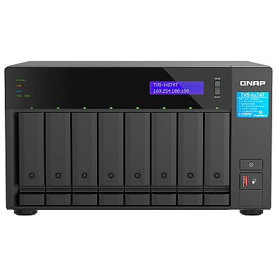 TVS-h874T Qnap - Storage NAS com 8 baias SATA e 2 portas Thunderbolt 4