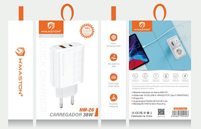 onte Turbo H'maston Rg10 Entrada Usb E Tipo C 38w