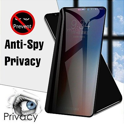 Película iPhone de vidro 3D Privativa Anti Spy Privacidade