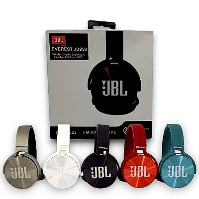 Fone de Ouvido Bluetooth Sem Fio Jb950 Wireless Rádio Mp3 Cartão de Memória