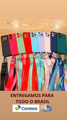 Capa De Celular De Silicone/ Com Alça/Corrente Para IPHONE  15PRO