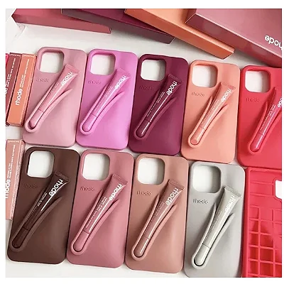 Capa De Silicone l Rhode Hailey Bieber + Batom IPHONE 14 PRO MAX