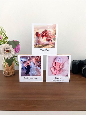 KIT 3 Quadros de mesa em MDF -  10 x 12cm