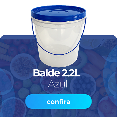 Balde 2.2L Transp. Tampa Azul